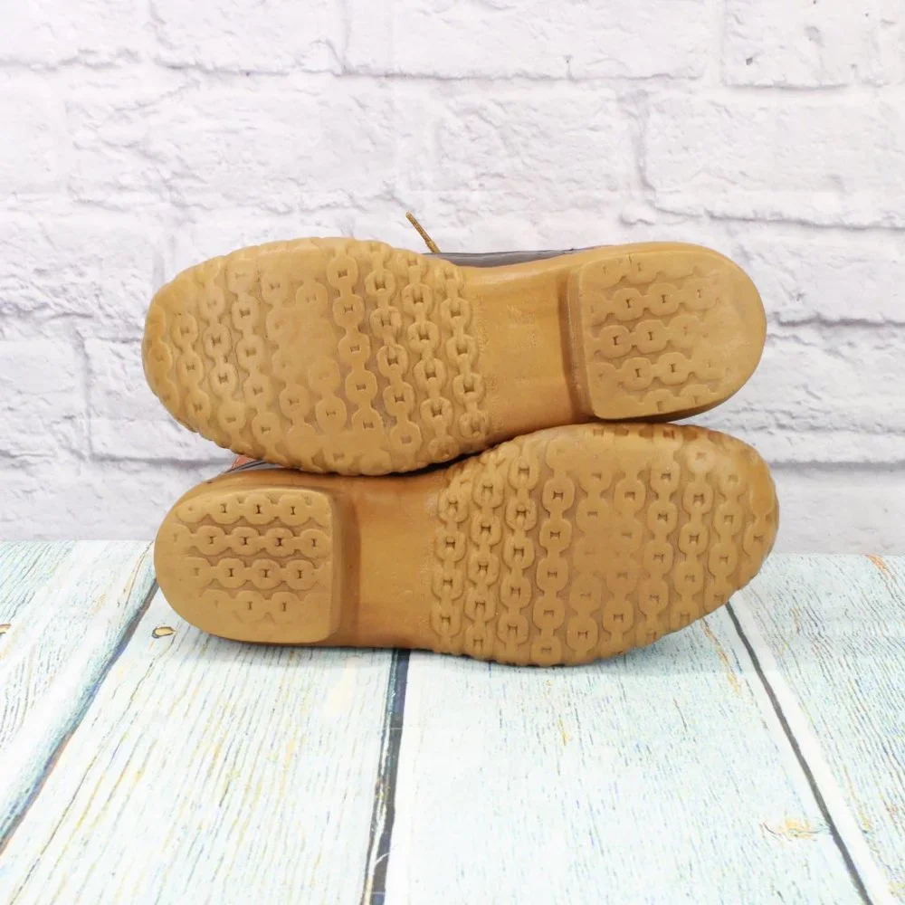 Vintage LL Bean 8" Brown Leather Unlined Duck Boots Size 9 M - Picture 8 of 9